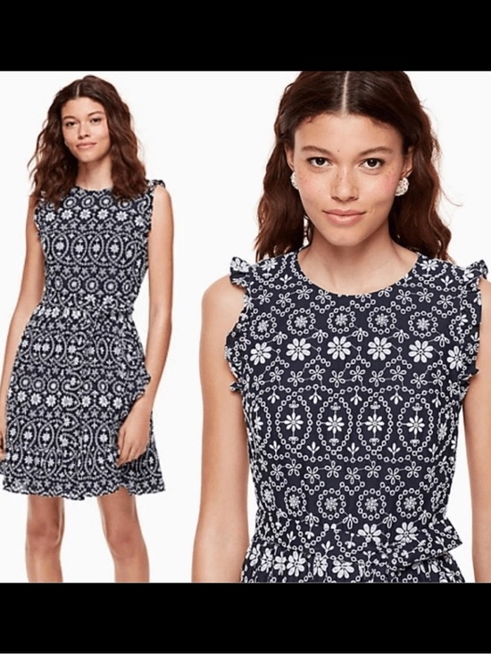 kate spade Dresses & Skirts - Kate Spade New York sleeveless eyelet wrap dress, “shore thing” size 2